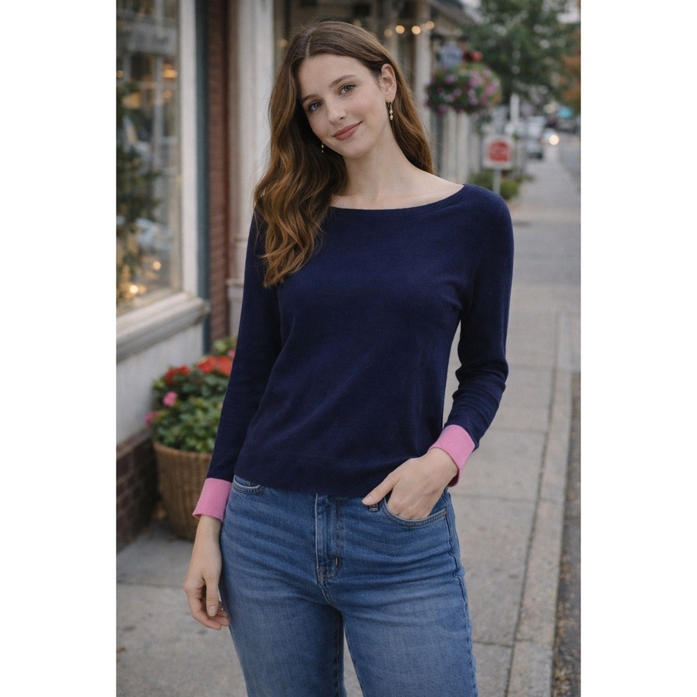 Lilly Pulitzer Marcy Sweater Boatneck Top True Size XS Vacation Preppy